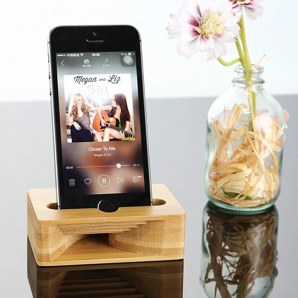 Phone Sound Amplifier Stand Wooden Cell Phone Stand Sound Amplifier Phone Desk Loudspeaker Holder Support Stands