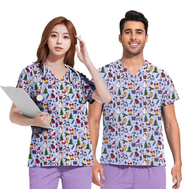 Mignon infirmière orm ort Sve Cisas motif imprimé haut dentaire handwaing vêtements médecin magasin tenue de travail Polyester La...