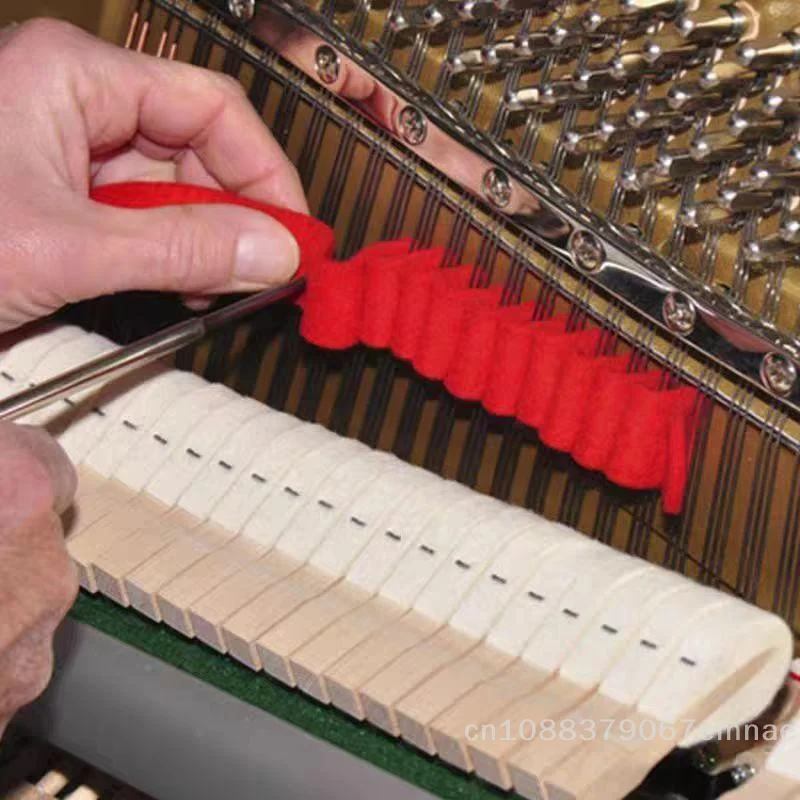 ユニバーサルピアノ防音テープ - 楽器アクセサリー用のサイレントコットンストリップ付きプロフェッショナルウールフェルトチューニングツール