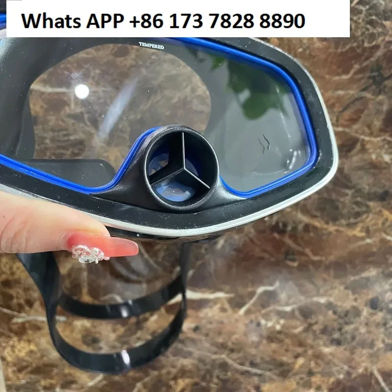 

Tempered large lens, rubber mirror with air valve, pig nose black professional swimming goggles valve mirror