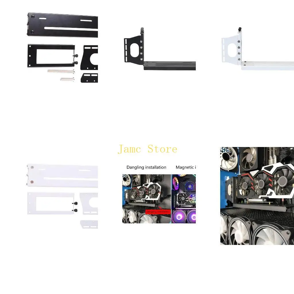 

LX0B Вертикальный держатель видеокарты для компьютера PCIe 3,0 Вертикальный кронштейн для графического процессора для для 3070