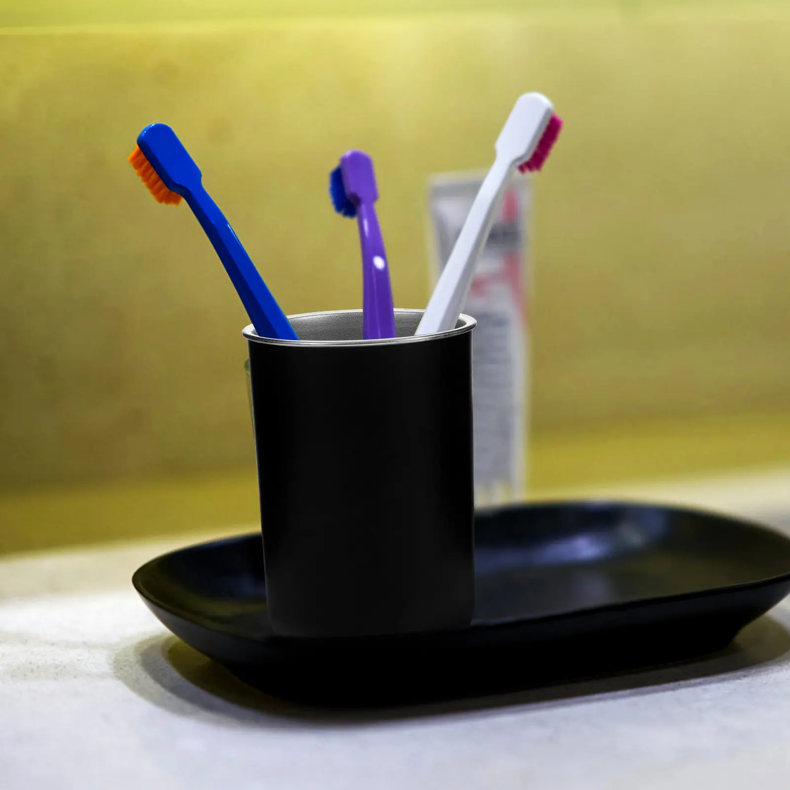 

Daily Use Toothbrush Storage Cup Multi-Functional Stainless Steel Mouthwash Cup Travel Bathroom Holder Reusable Mouthwash Cups