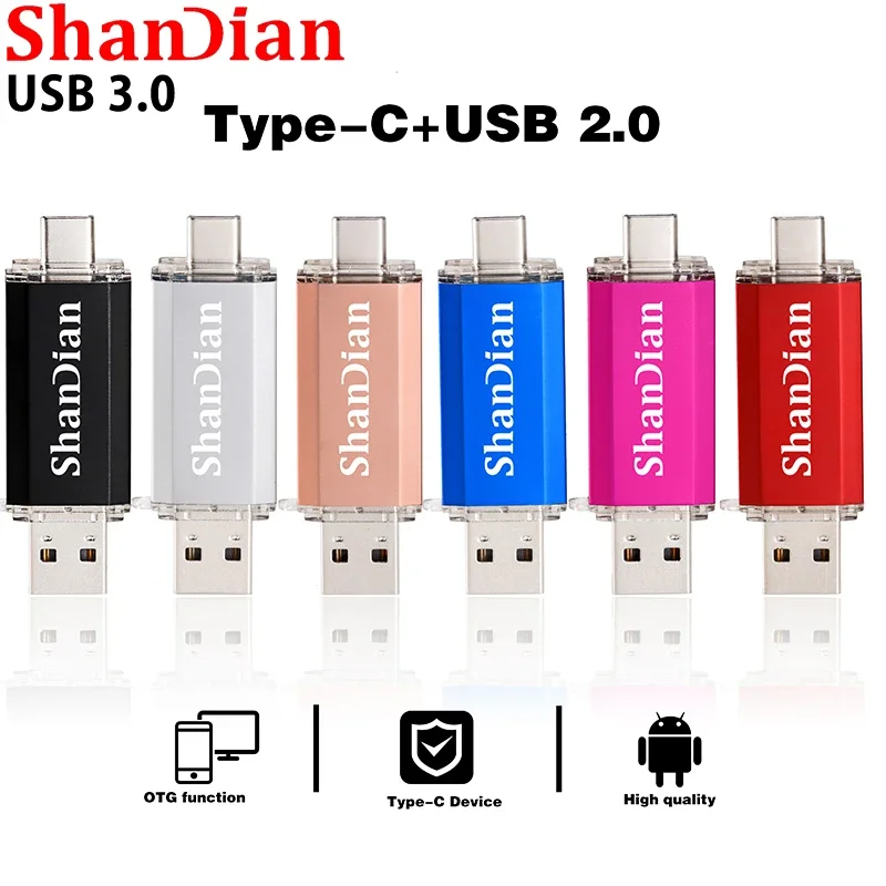 

SHANDIAN USB 3.0 Promotions Type-C 3.1 OTG 32GB 64GB External Storage memory stick 16GB 64GB Mobile computer USB flash drive