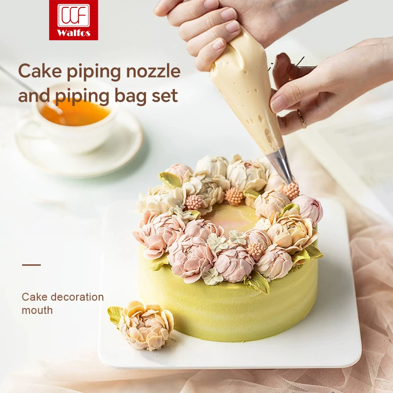 

WALFOS одноразовый кондитерский мешок и насадки, насадка из нержавеющей стали, украшение для торта, аксессуары для кондитерских изделий и кондитерских изделий, инструменты для выпечки