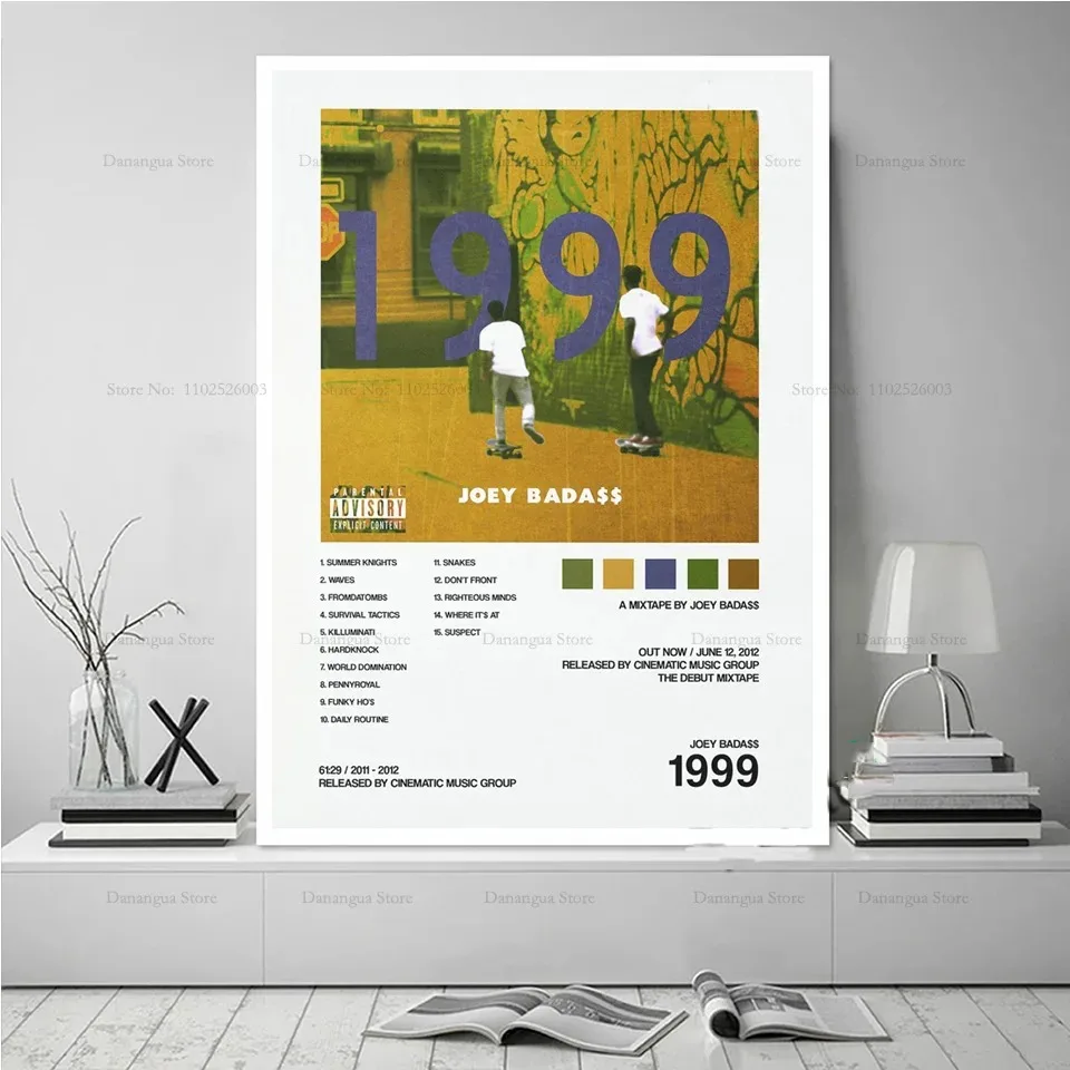 Joey Badass 1999 Hip Hop Rapper Music Album cover Star Poster Prints Wall Art Canvas Painting Picture Photo Gift Room Home Decor view 5