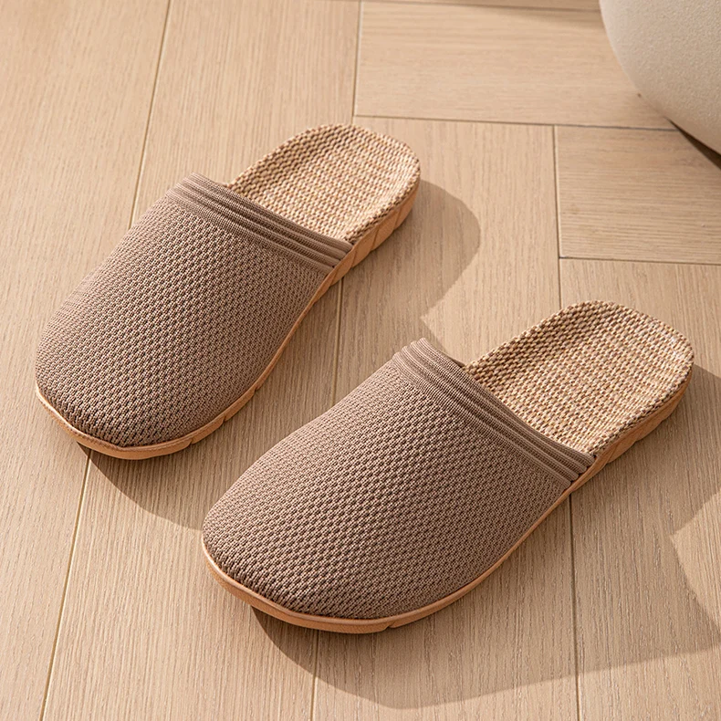 Mesh Casual Hausschuhe Damen Hause Weiche Designer frauen Sandalen Sommer 2025, Hanf Elegante Dias Mode Indoor Schuhe Große Größe – Detail 3