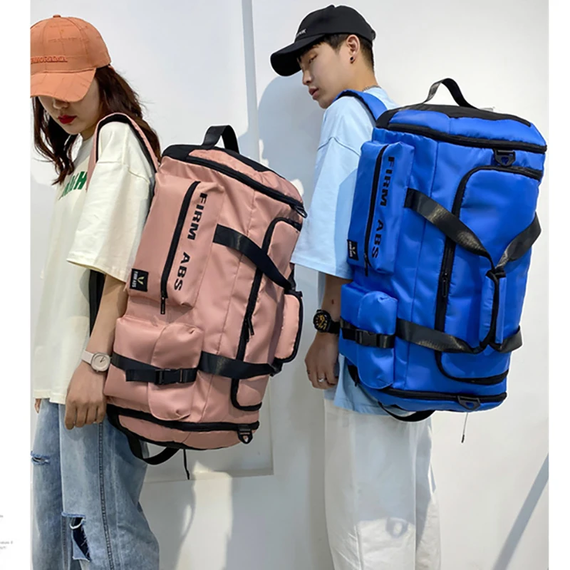 Large Capacity Backpack Handbag Women\'s Gym Fitness Travel Luggage Tote Big Shoulder Duffle Sports Shoes Bag For Men Suitcases