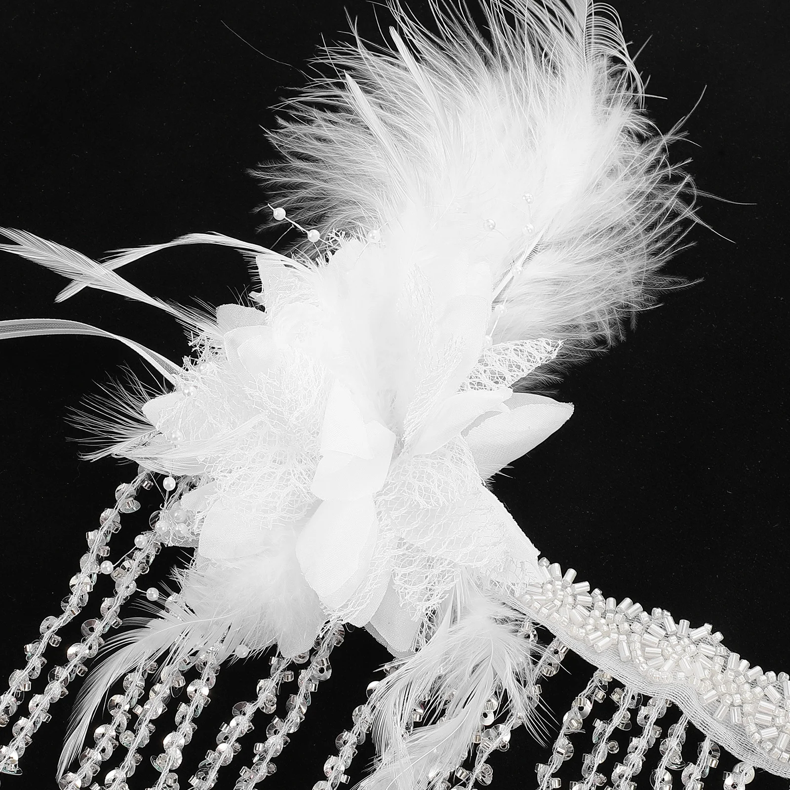 قناع شرابة بيضاء للنساء على طراز الشرير الغامض، إكسسوار للوجه التنكرية لحفلات الرقص الشرقي على الطراز القوطي للهالوين #3