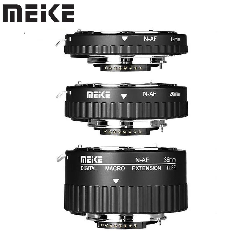 Meike MK-N-AF1-A AF Auto Foucs Macro Extension Tube for Nikon F Mount D80 D90 D3100 D3200 D3300 D5300 D500 D780 D850 D750 D5600