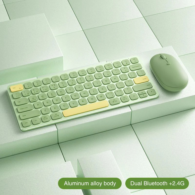Tastiera Bluetooth wireless BOW, set tastiera e mouse wireless Bluetooth dual mode, adatto per laptop tablet Apple