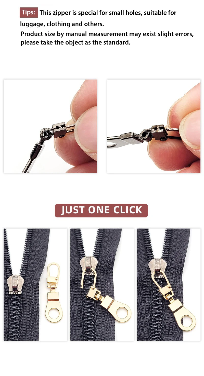 4/5/8/10/12/20/32 stücke Abnehmbare Metall Zipper Puller Kopf Reparatur Kits Kleine Für Gepäck Geldbörse Kleidung DIY Nähen Handwerk Verfügbar – Detail 8