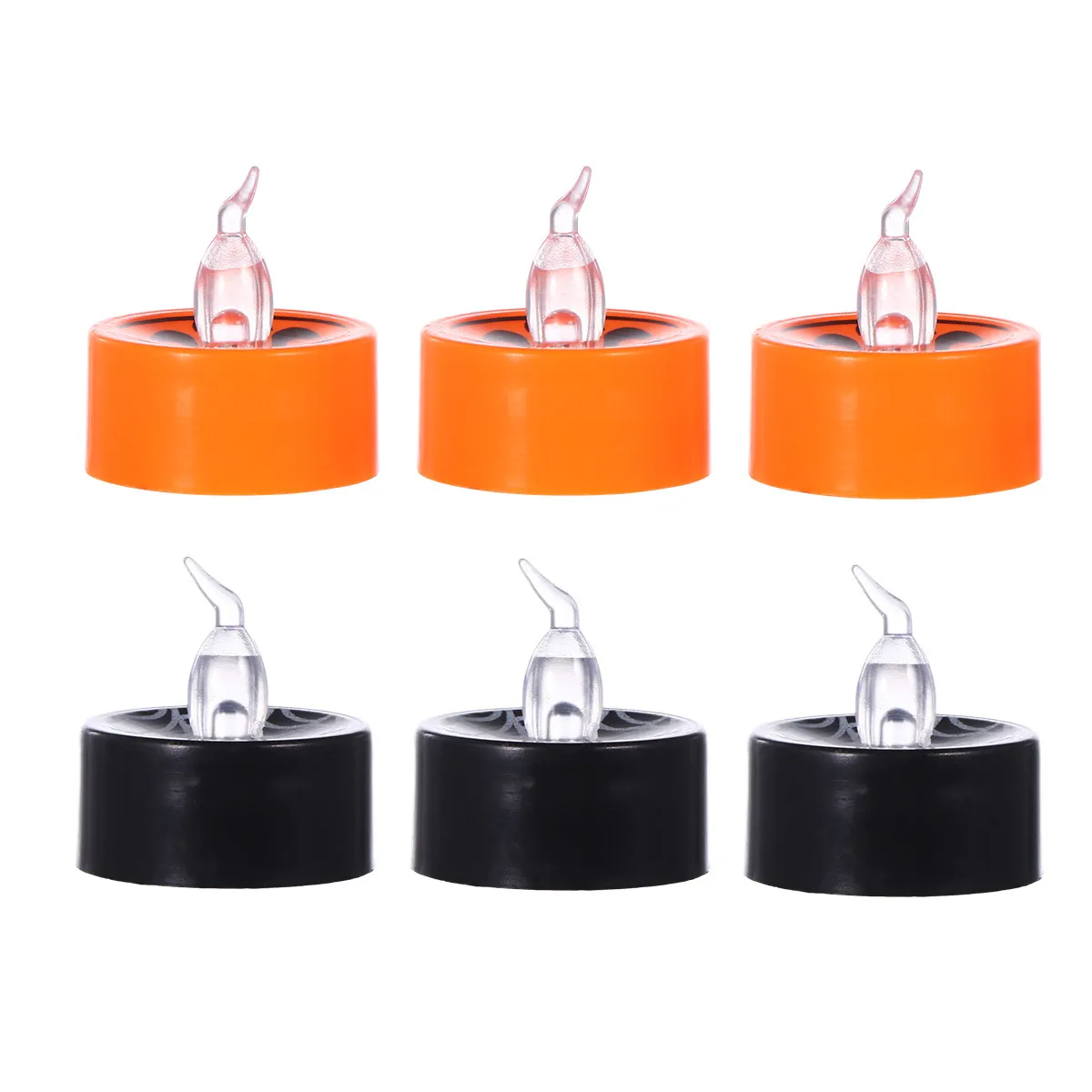 6Pcs Halloween Spider Lamps Assorted Colors Decorative LED Electronic Lights Safe Home Desktop Decor
