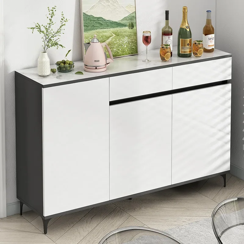 Advanced side cabinet against the wall, home kitchen cabinet, modern minimalist tea cabinet, living room, light luxury