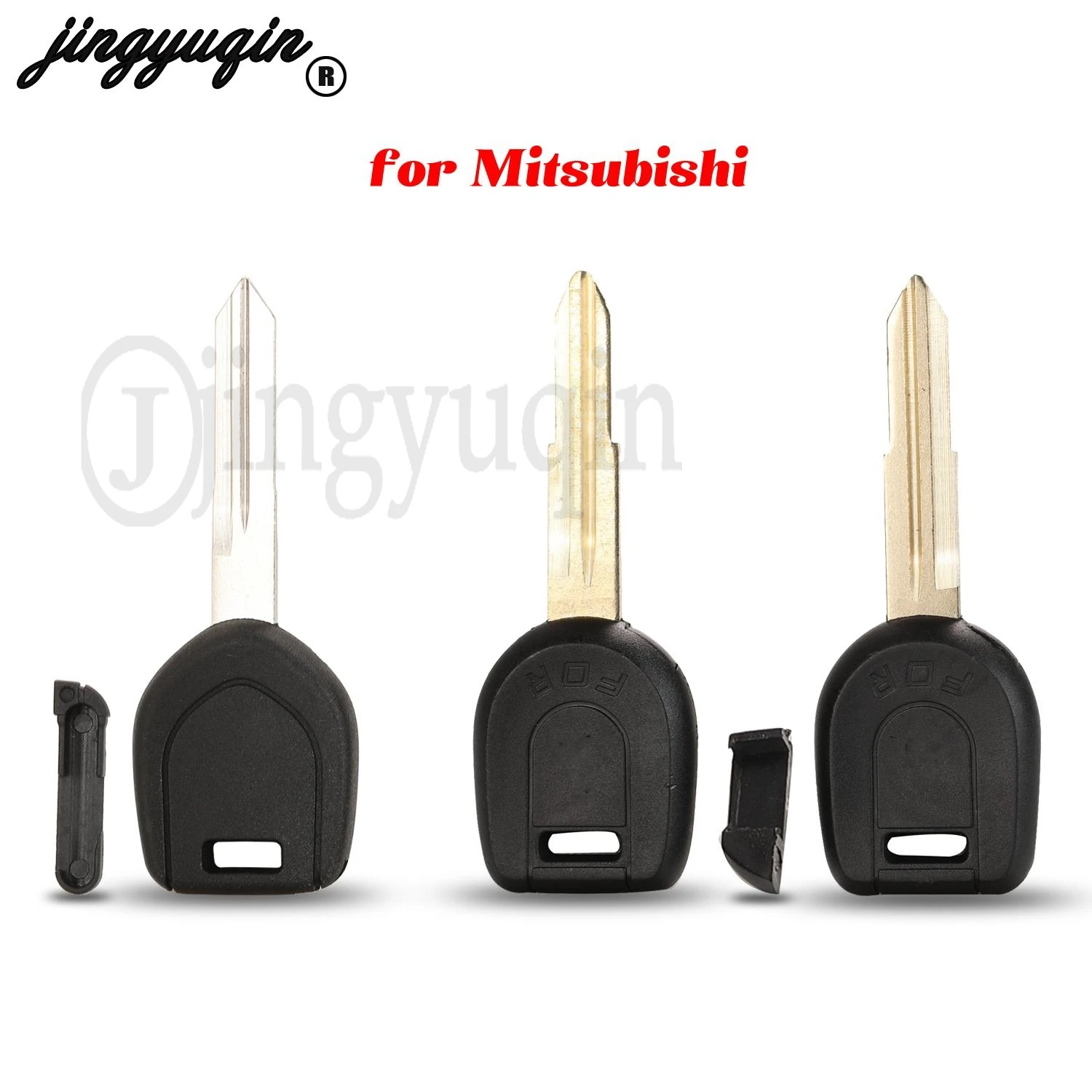 

jingyuqin 10pcs Transponder Remote Car Key Shell Case Fob For Mitsubishi Eclipse Galant Endeavor Left/Right Blade Replacement