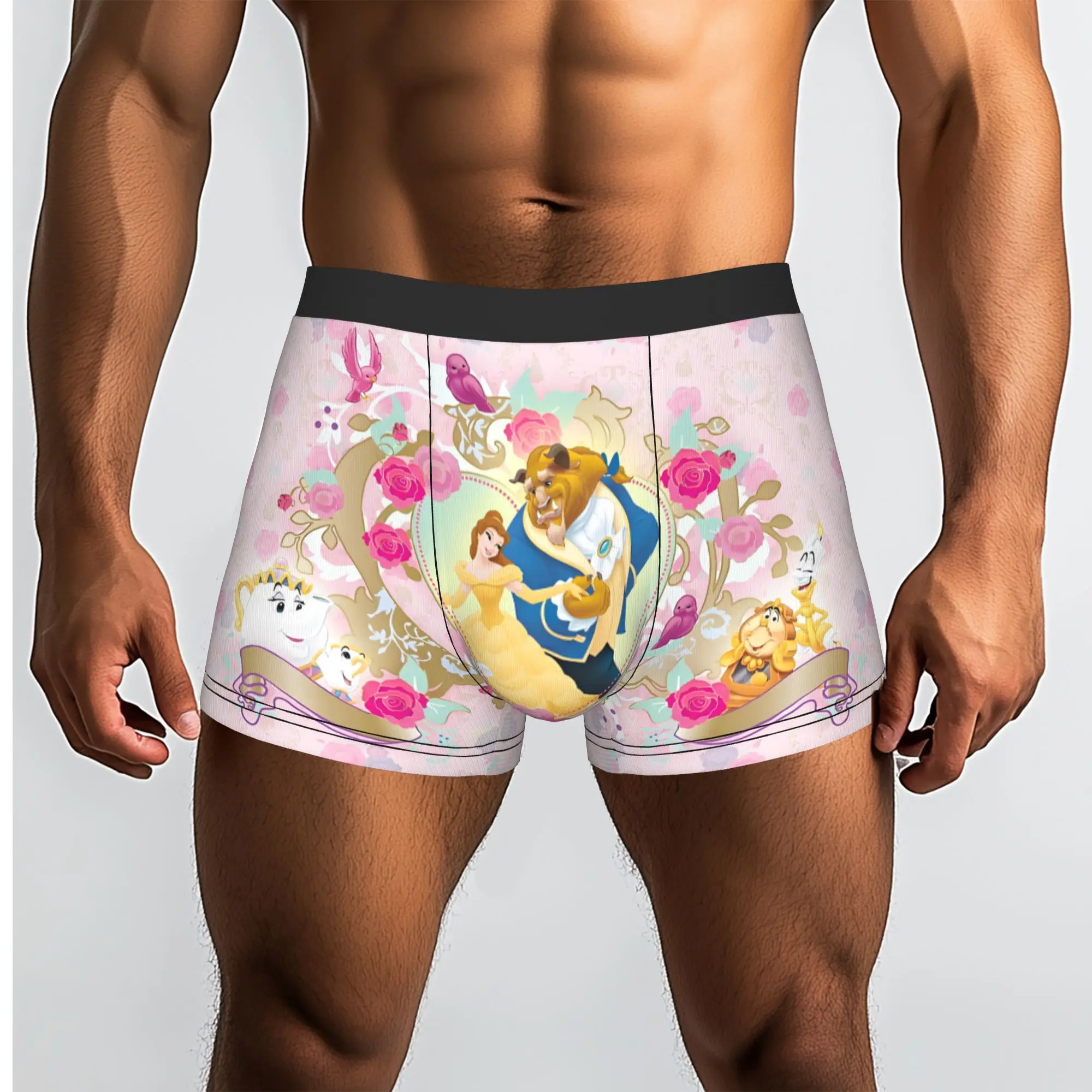 Мужские трусы-боксеры Custom Beauty Anime And The Beast, эластичные трусы-шорты, мягкие трусы для мужчин