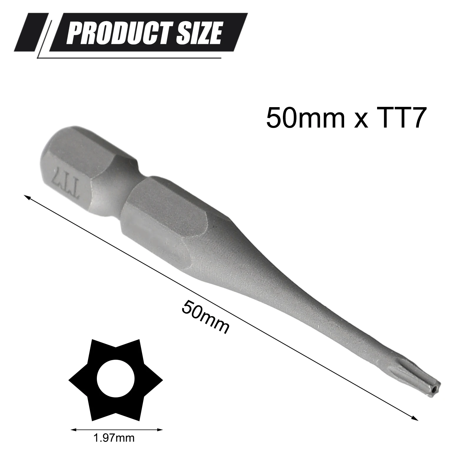 50mm Magnetic Torx Screwdriver Bit T6 T7 T8 T15 T20 T25 T27 T30 T40 For Pneumatic Electric Screwdrivers Power Tool Accessory