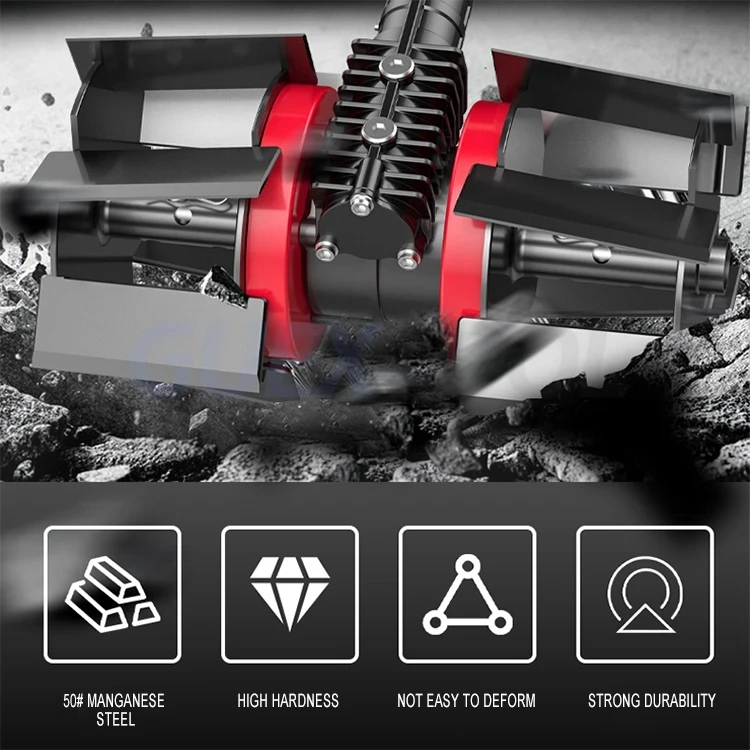 2025년형 정원 도구 브러시 커터 잔디 휠 미니 경운기 부품 정원 경운기 풀림 휠 깊은 경작 휠 트렌칭 나이프