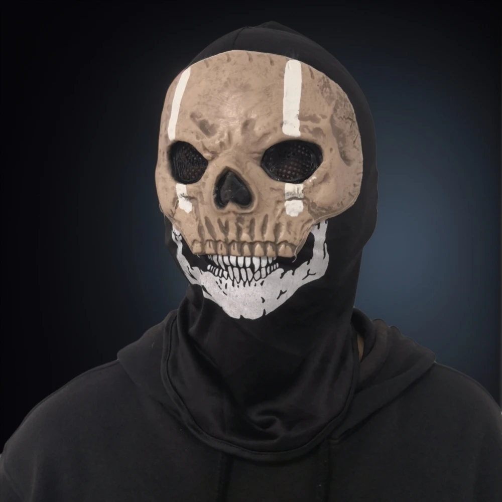 Máscara de calavera fantasma de terror para Halloween, casco de látex MW2 Call of Duty, Cosplay, actuación, fiesta, mascarada, máscaras de esqueleto