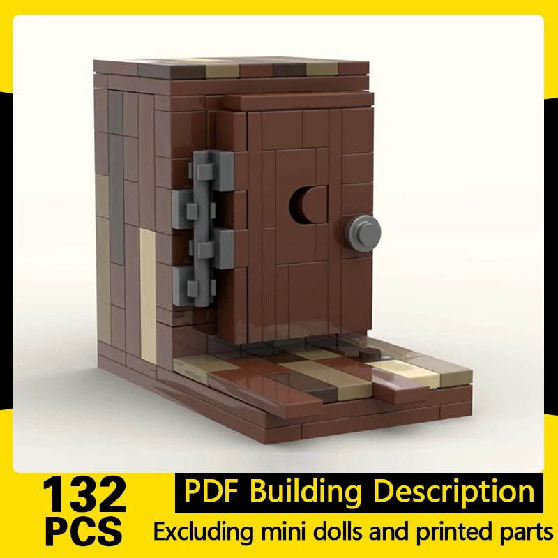 Medieval Castle Model MOC Building Bricks Vintage Simple Outhouse Modular Technology Gifts Holiday Assemble Children Toys Suit