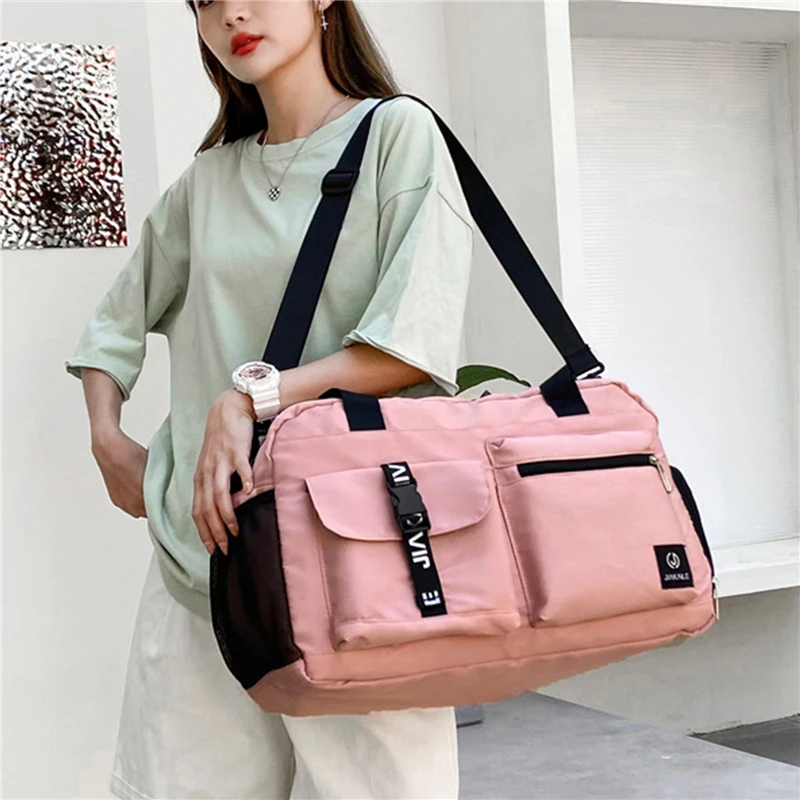 Women's Handbag Multi-Function Travel Bags Casual Sport Bags For Women 2024 Large Capacity Nylon Shoulder Crossbody Luggage Bag