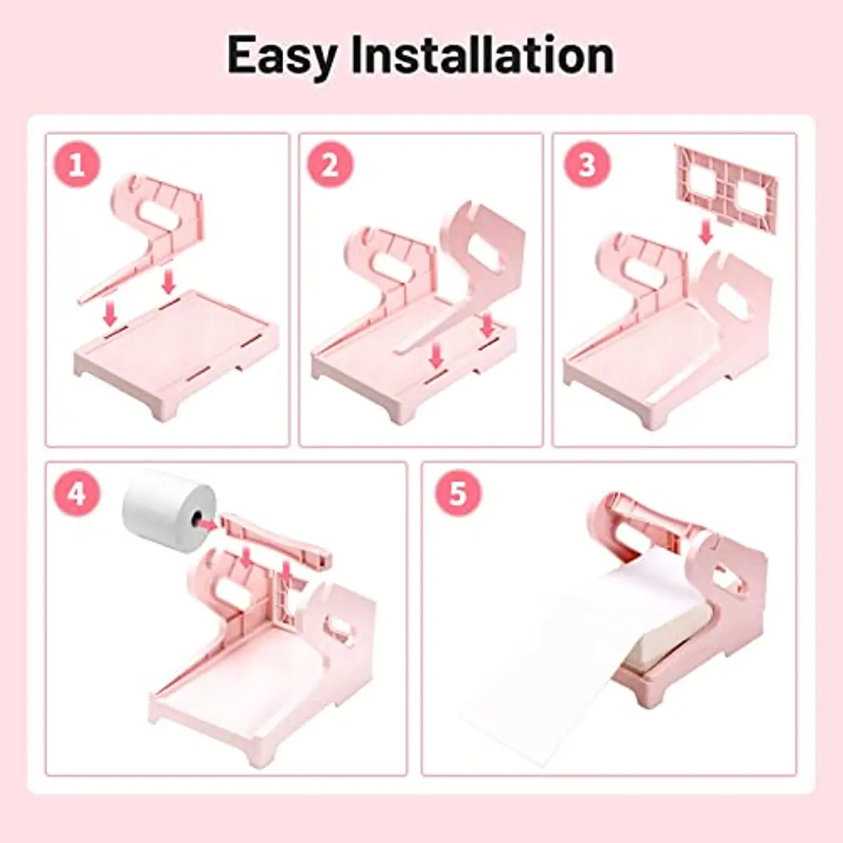 Thermal Label Holder for Fan-Fold and Rolls Labels, Shipping Label Roll Holder, Work with Desktop Shipping Label Printer