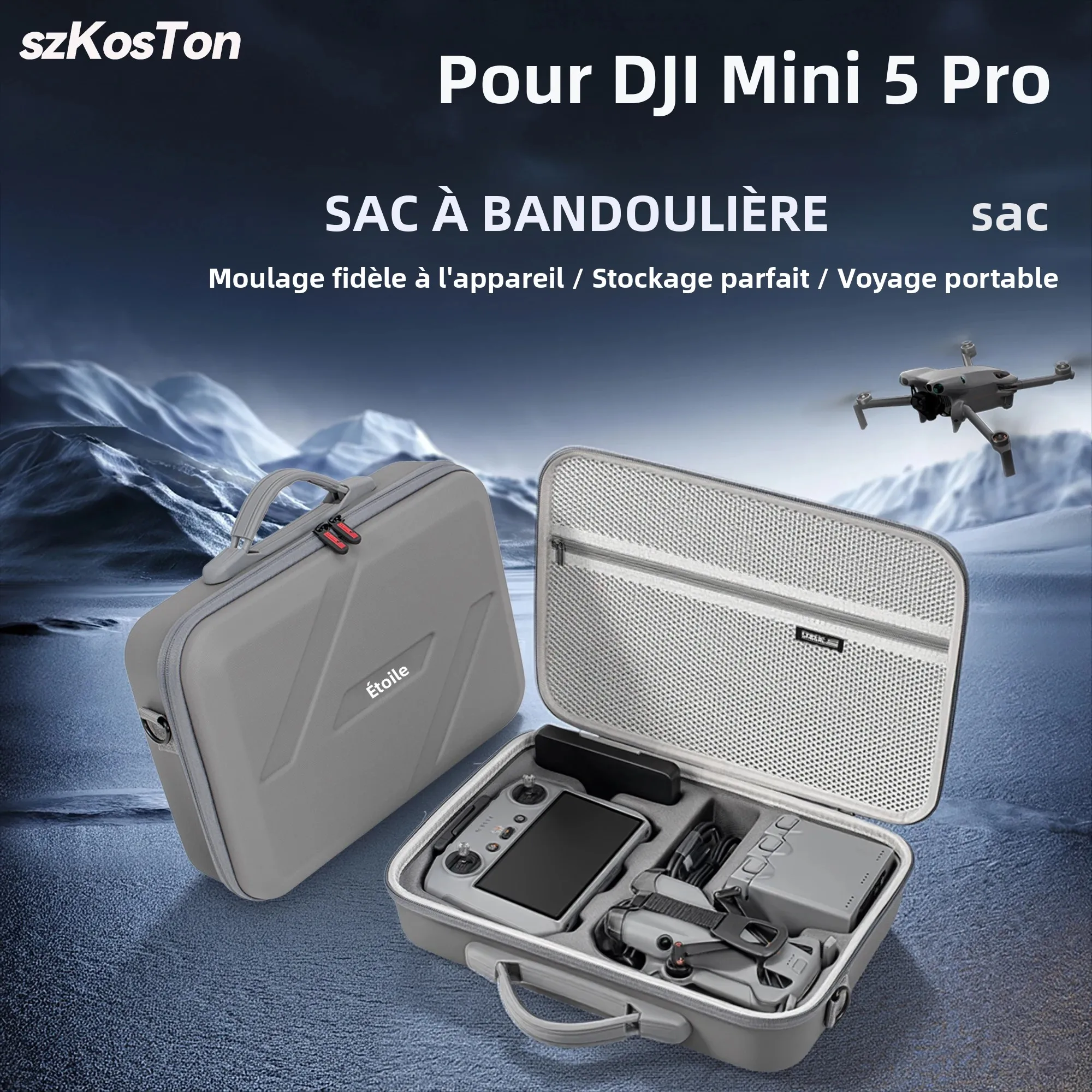 Étui de transport Portable pour Drone DJI Mini 5 Pro, sac de rangement de voyage rigide, étui antichoc, accessoires de protection étanches