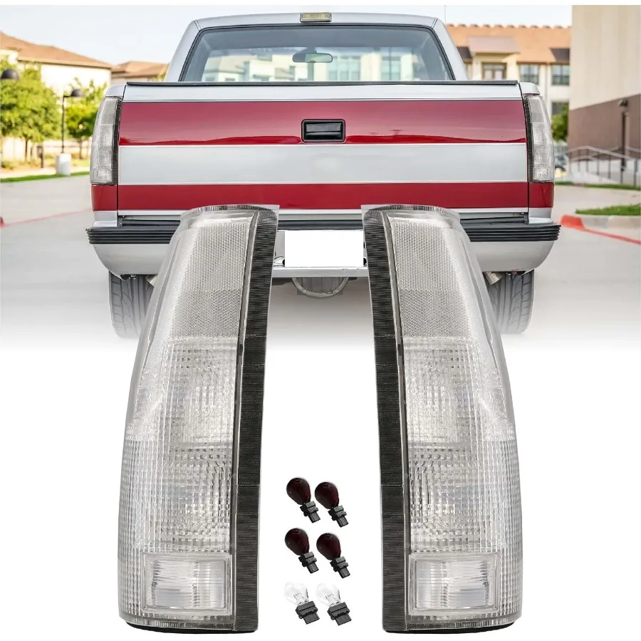 

All Clear Rear Tail Lamp Tail Light Set Left + Right for 19882000 Chevy CK Truck C10 Pickup Blazer Suburban GMC Yukon Escalade