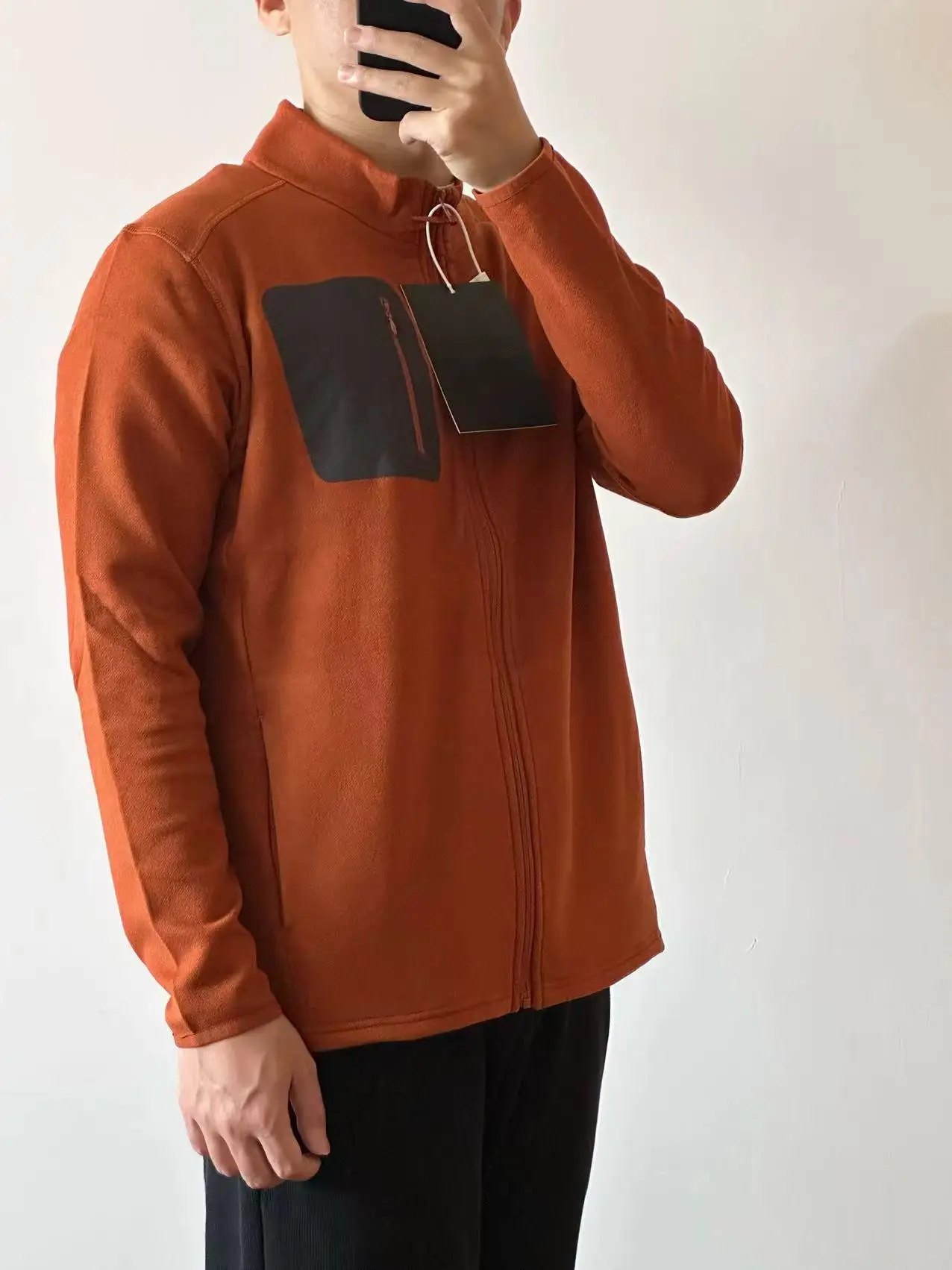 

Мужской уличный кардиган на молнии из высокоэластичной ткани с высокой впитывающей способностью, теплый, повседневный, для весны