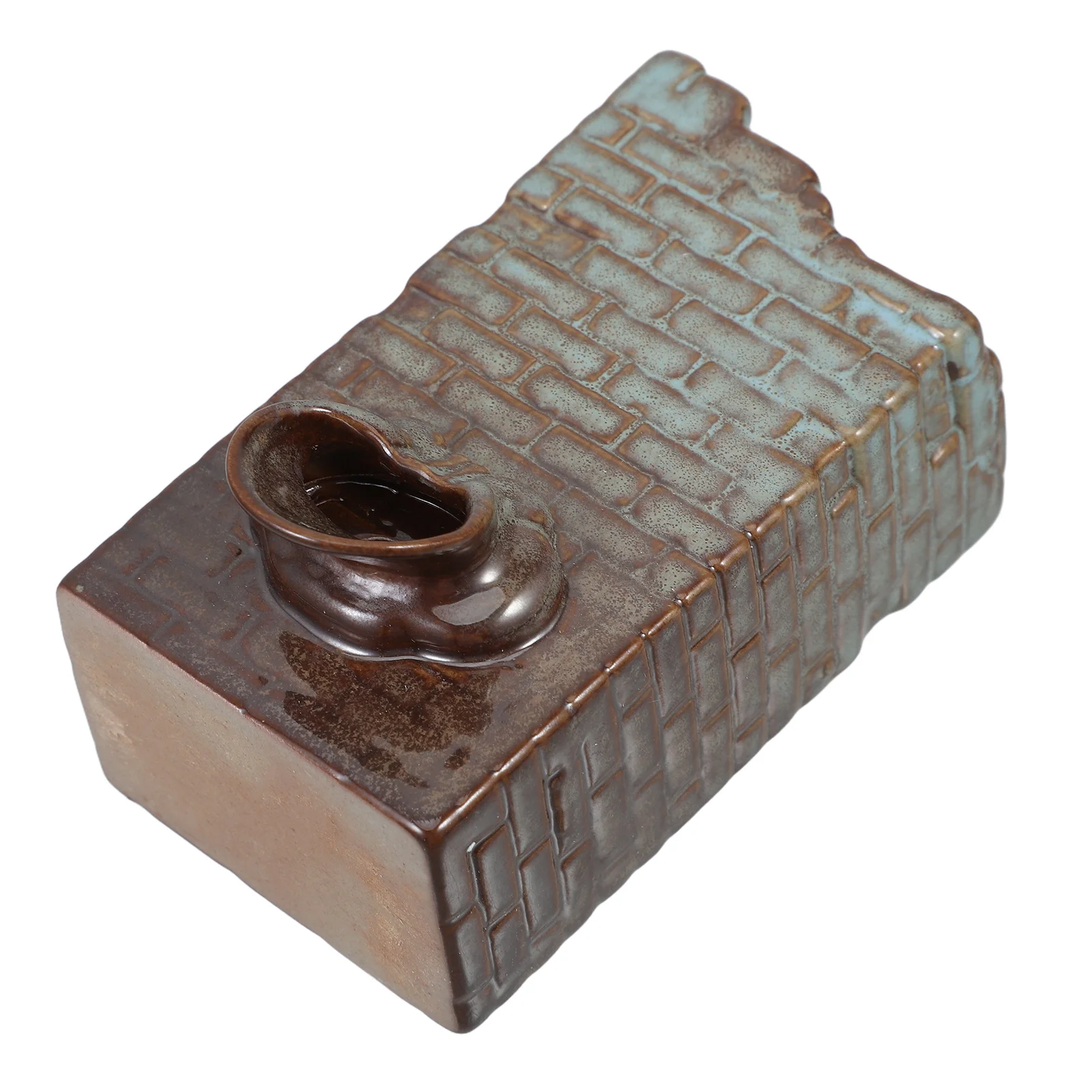 

Ceramic Fountain Jar Tabletop Waterfall Fish Tank Accessories Indoor Garden Pond Fountain Decorative Water Flow Planter