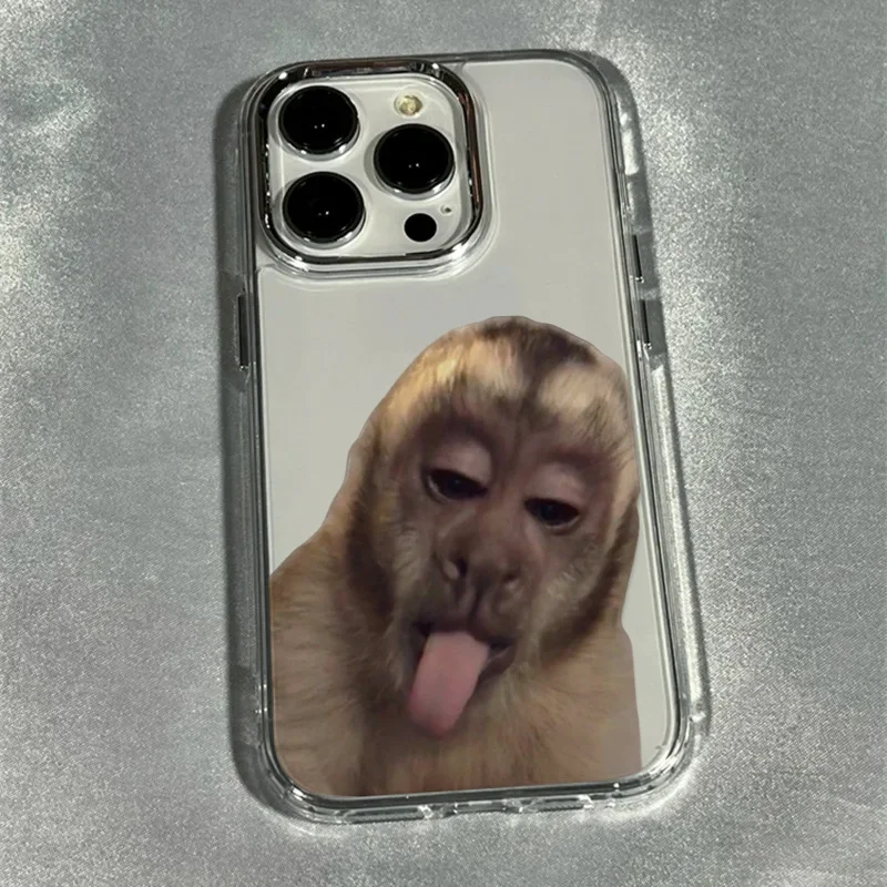 

Cute And Fun Monkey phone case for iPhone 17 16 15 14 13 12 11 Pro/ Max/Plus shock-proof rear cover anti-fingerprint