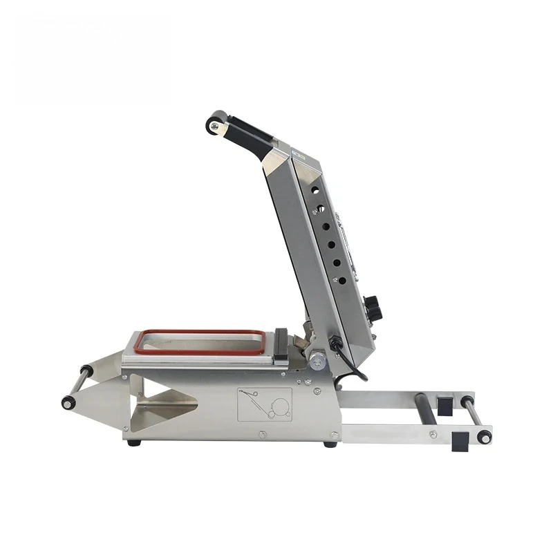 HTS-175 Hualian Manual Food Fresh Meat Meal Lunch Box Vacuum Tray Sealing Packing Machine