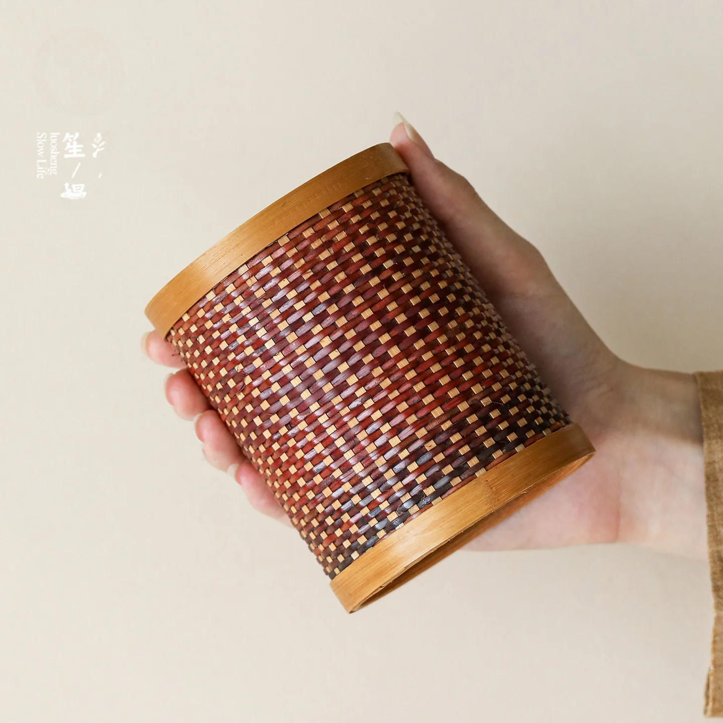 

Hanrted Bamboo Tea Ceremony Accory Single Six Gentlemen Tea Spoon Storage Buet Pen Holder Decoration Item