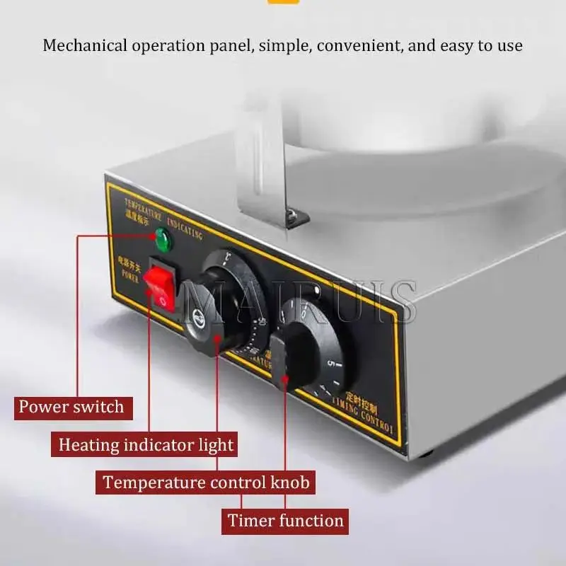 ماكينة صنع الوافل الكهربائية ذات لوحة واحدة، ماكينة صنع مخروط الآيس كريم المقرمش، ماكينة صنع الوافل، مخروط الآيس كريم، أجهزة المطبخ