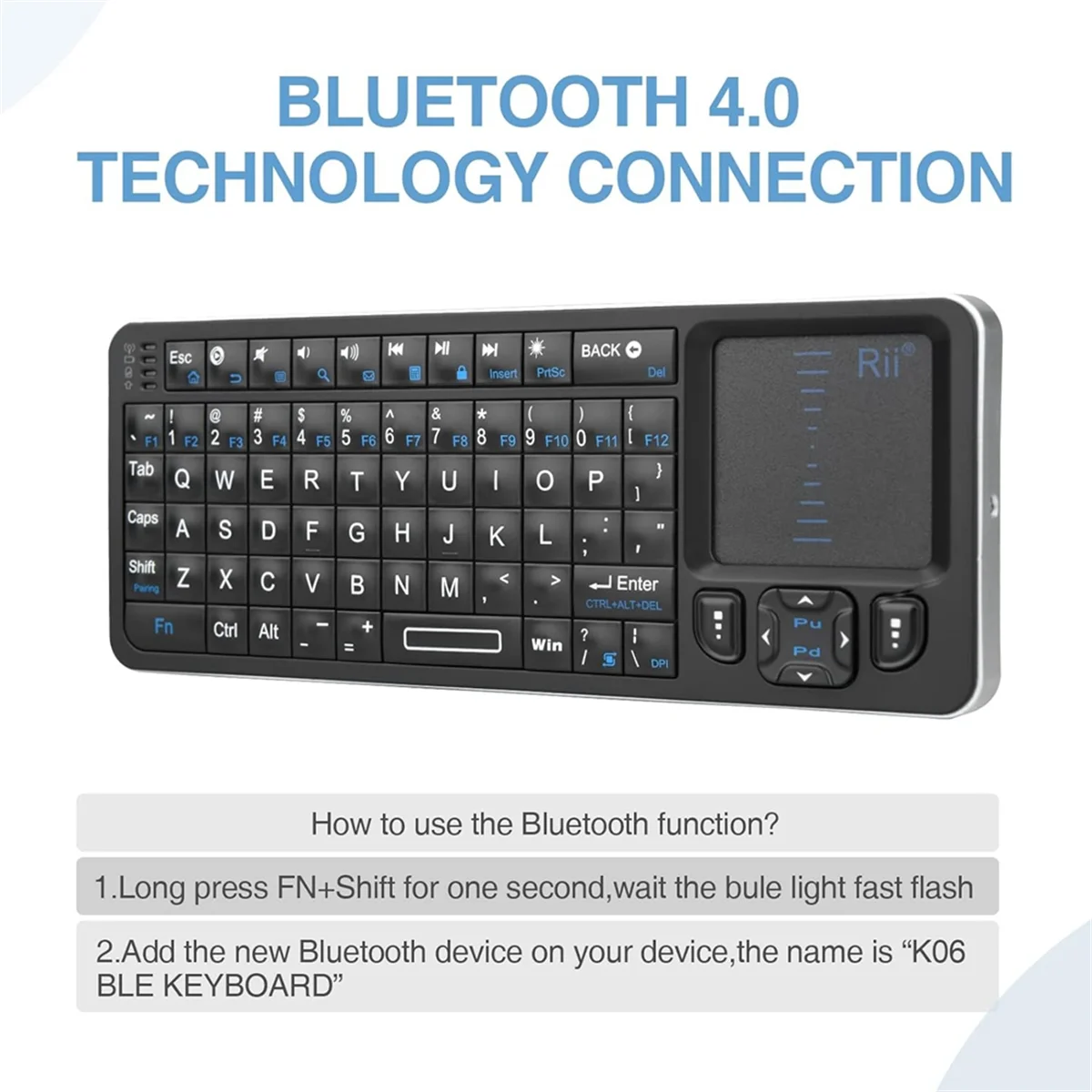 Mini Bluetooth Keyboard, Backlit Wireless Keyboard with IR Learning,2.4G Portable Keyboard with Touchpad for LEGION Go