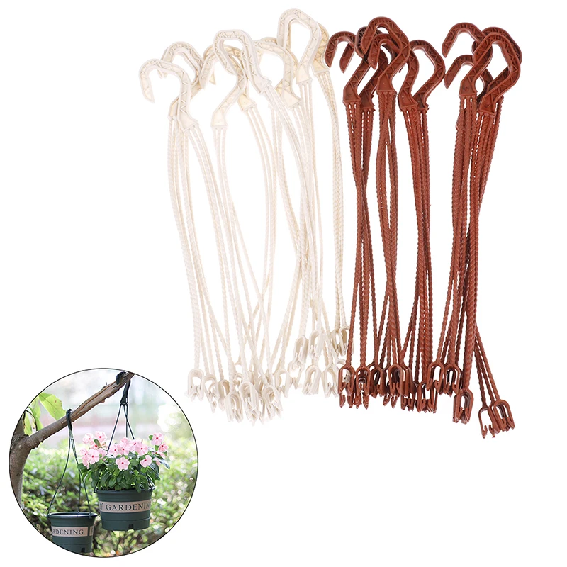 10pcs 36cm Plant Hanger Hook Flower Pots Bonsai Hanging Basin Garden Basket Hanging Chains