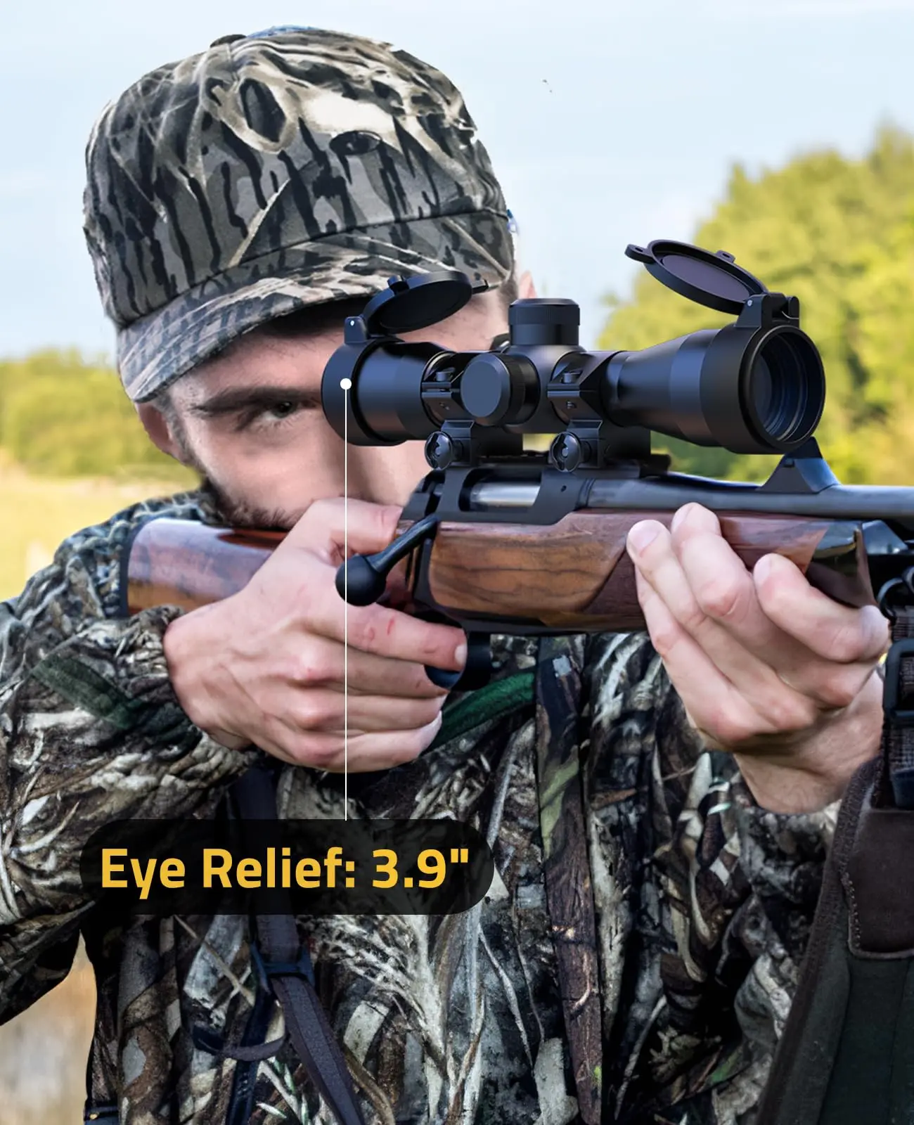 

Riflescope JackalHowl 4X32 Compact Rifle Scope with Quick Aming BDC Reticle ‎Aluminum Suitable for 20mm Picatinny Rail Mo