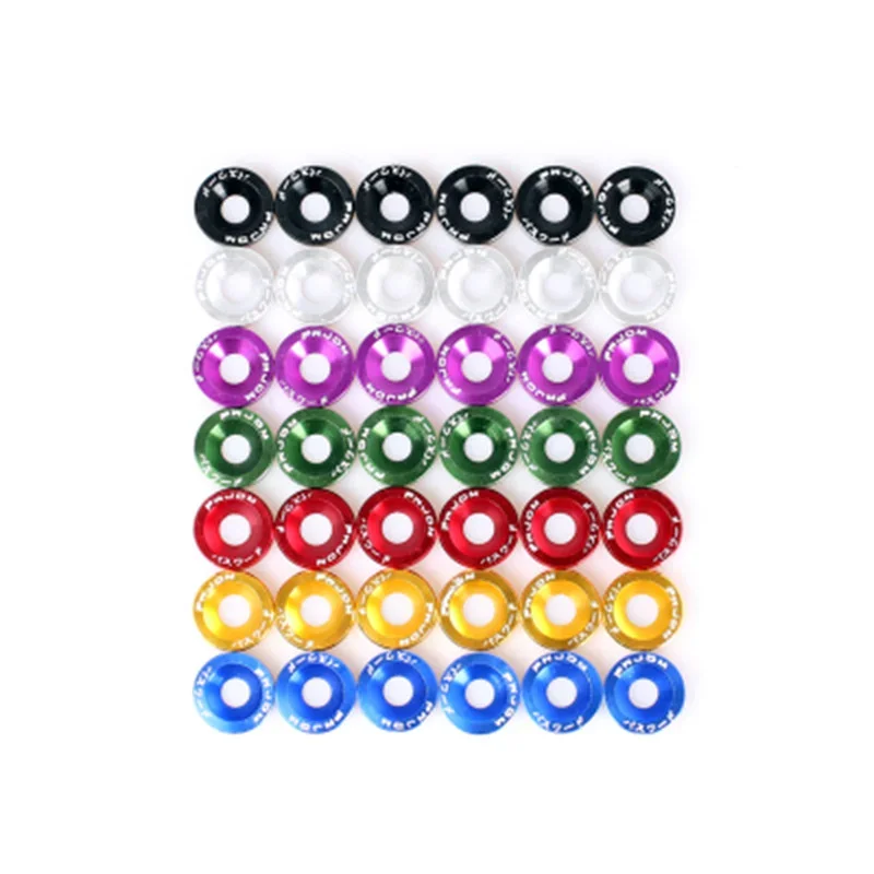 10Pc JDM Car Modified Hex Fasteners Fender Washer  License Plate Bolts Engine Bumper Decorative License Frame Screws Car styling