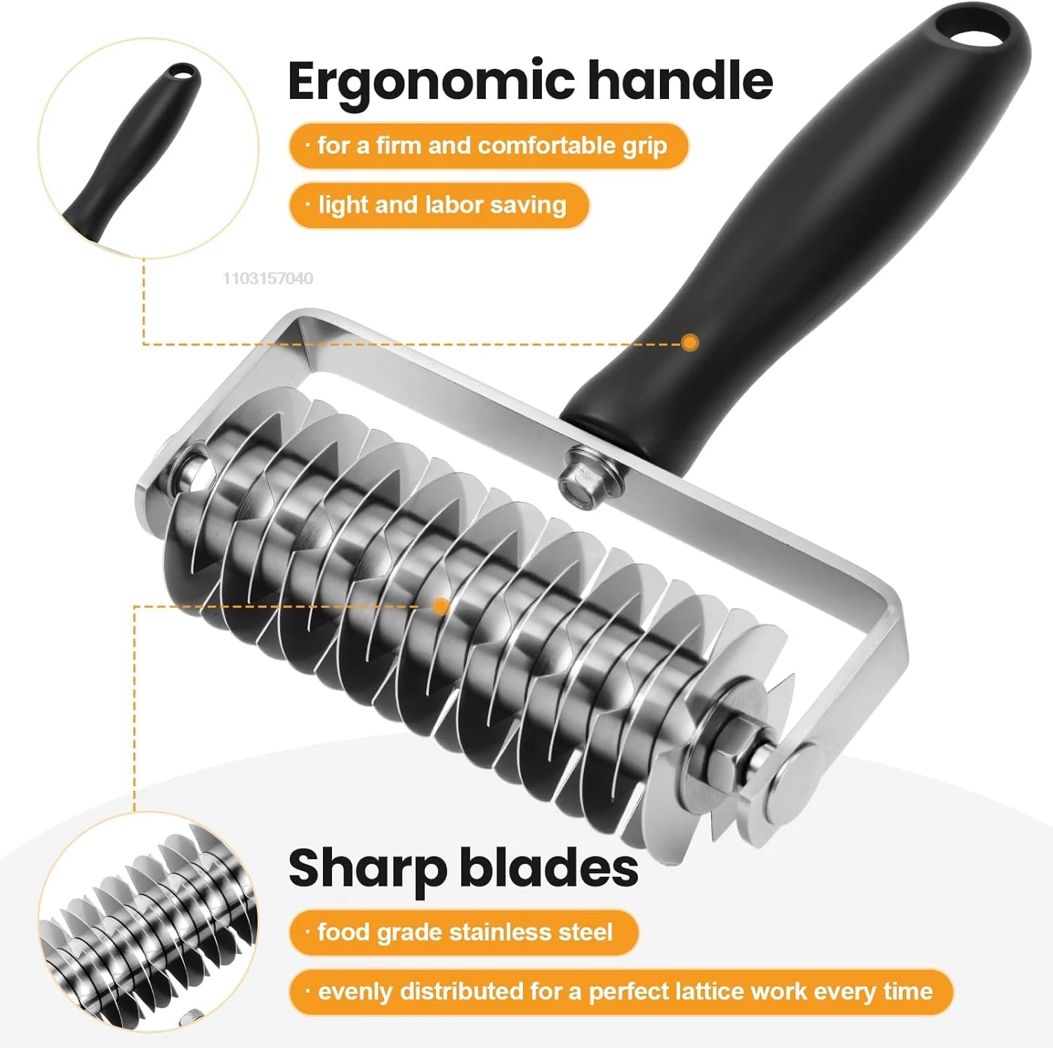 المعجنات شعرية الأسطوانة القاطع البيتزا العجين دوكر مع مقبض PP المهنية البيتزا الأسطوانة دبوس عجلة ثقب الناخس أداة المطبخ