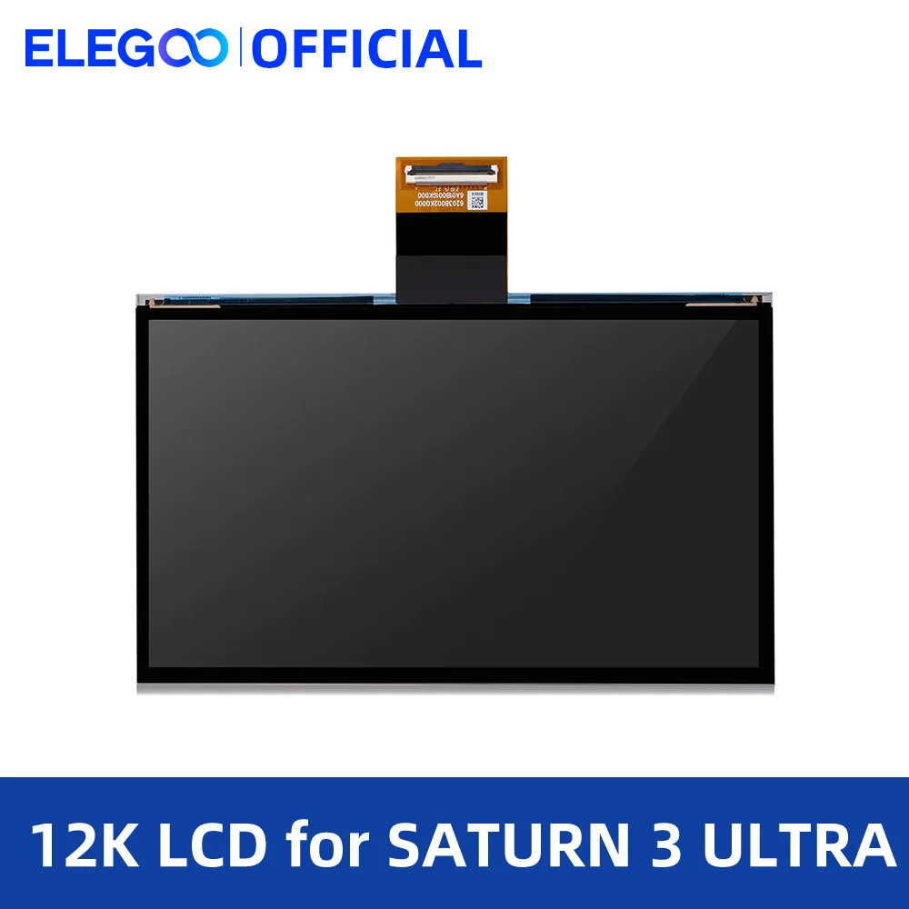 ELEGOO 10'' 12K Mono LCD Screen with 11520x5120 Resolution and 9H Tempered Glass for SATURN 3 SATURN 3 ULTRA MSLA 3D Printer