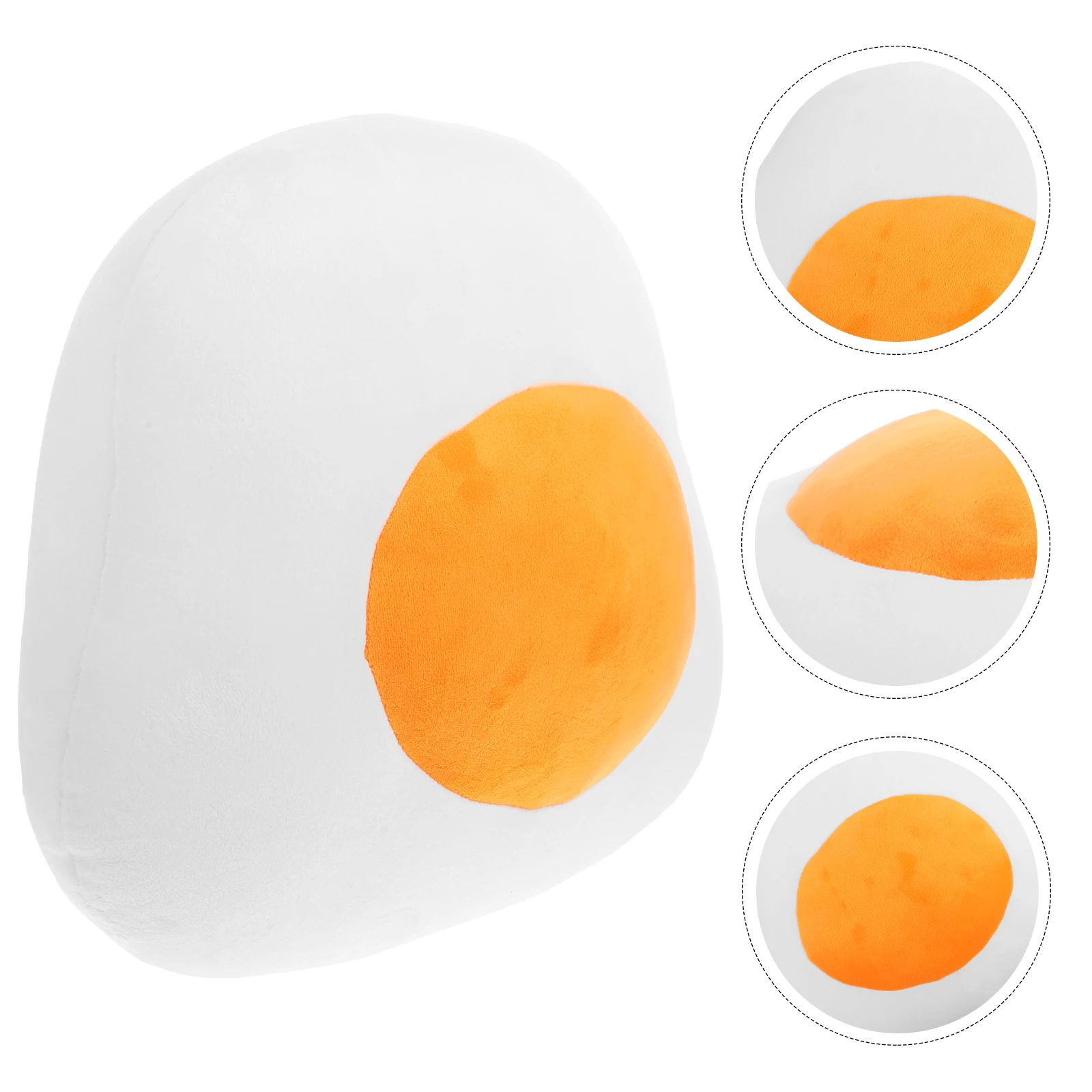 

Poached Egg Pillow Miniature Sofa Throw for Bed Cute Couch Pillows Decorate Small Round