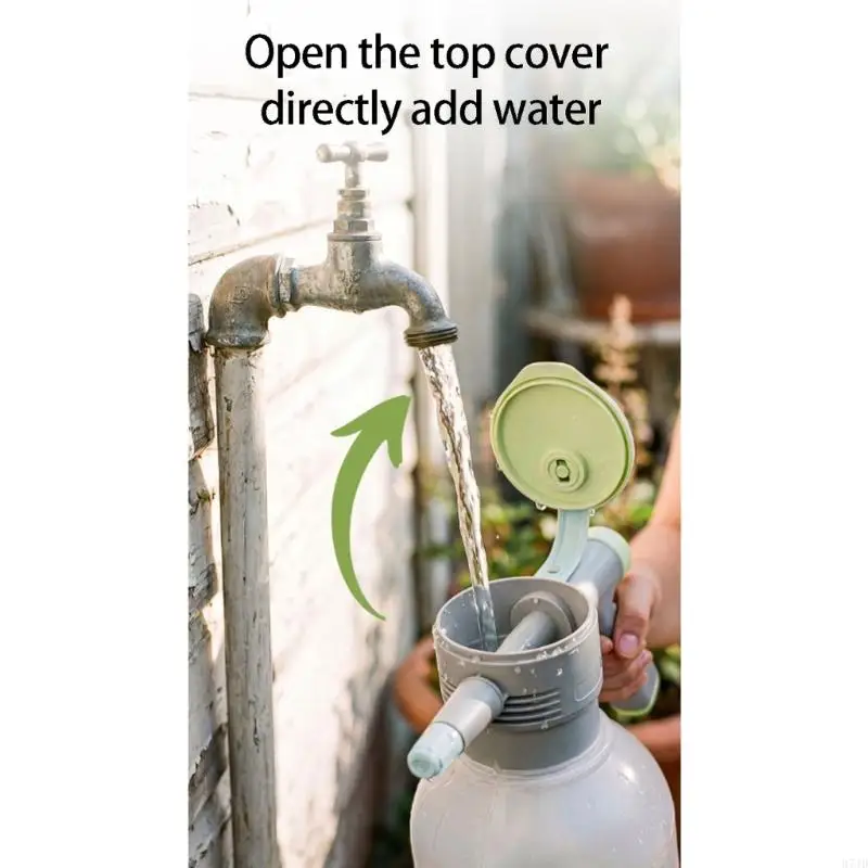 Handheld Electric Watering Bottle 2L Garden Tool with Clear Window for Indoor Foliage, Routine Use and Home Tasks 37JD