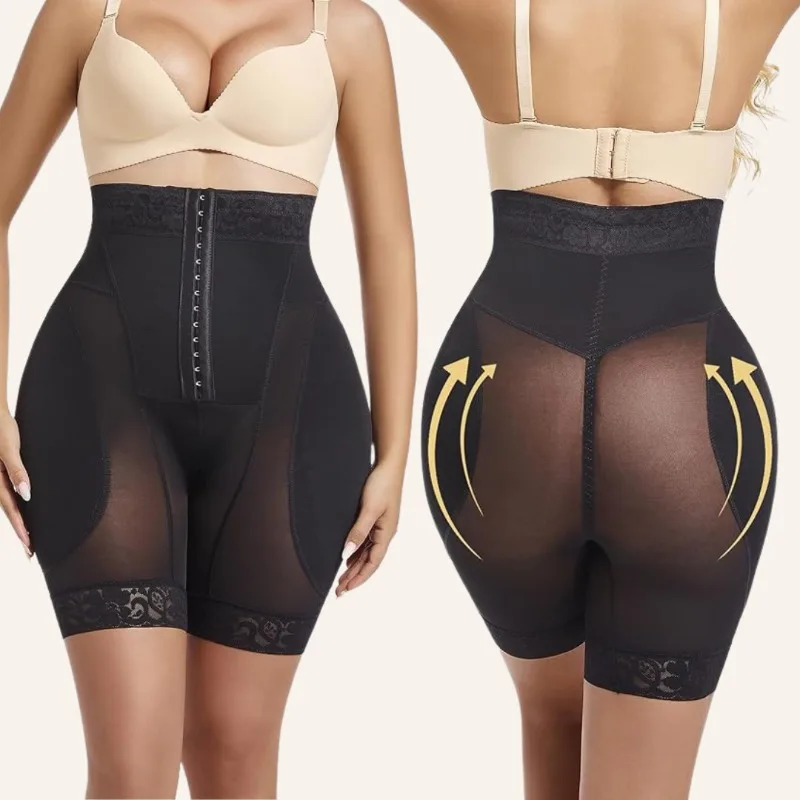 

Women Shapewear High Waist Shorts Butt Lifter Hip Pad Shorts Hip Enhancer Body Shaper Shorts Waist Trainer Tummy Control Panties