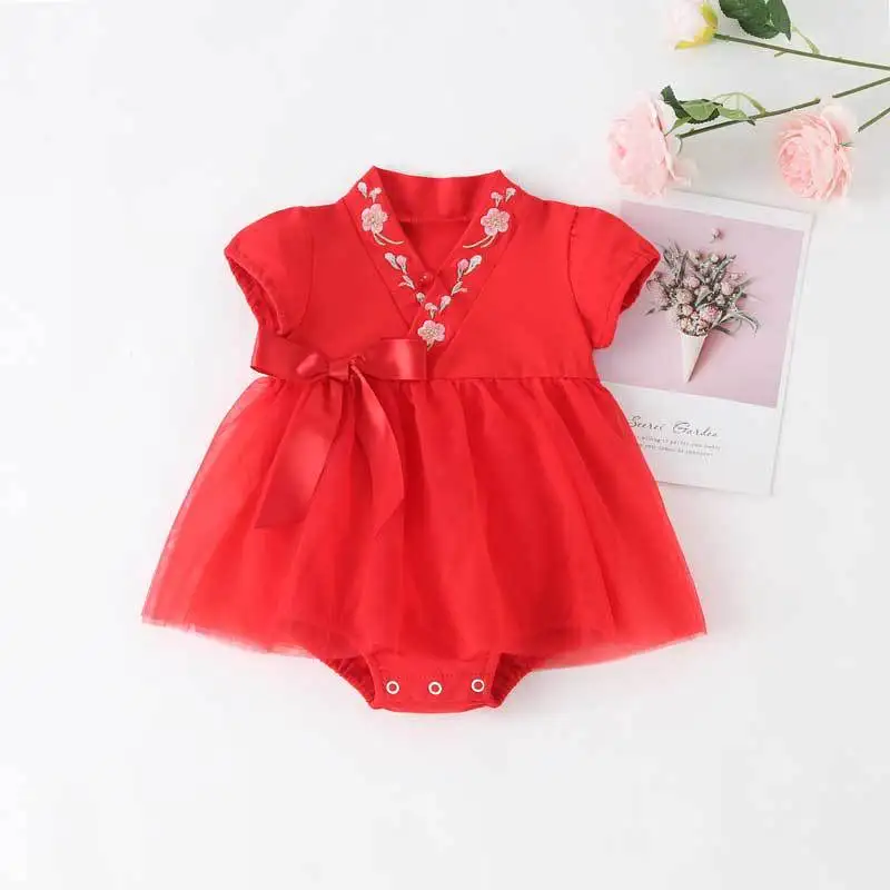 newborn Baby Floral Clothes Fashion Floral Printed Girls Rompers Short sleeve Infant Bodysuits Summer Clothes Soft Baby Clothes