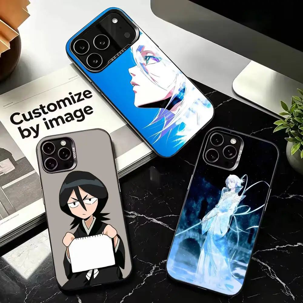 Bleach Kuchiki Rukia Phone Case For iPhone17,16,15,14,13,12,11,Air Plus,Pro,Mini,Max silver Shockproof