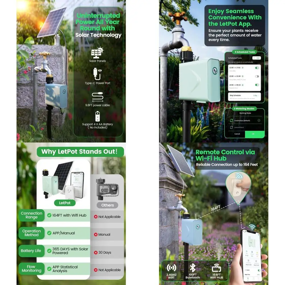 

Programmable Solar Sprinkler Timer for Outdoor Garden Hose Faucet