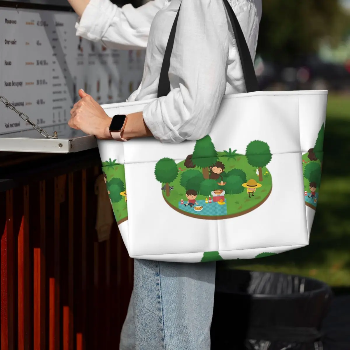 

Sneaky Sasquatch Floating Picnic Beach Tote Bag Sport Gym Yoga Duffle Large Tote Bag Women Travel Bag Fitness bag