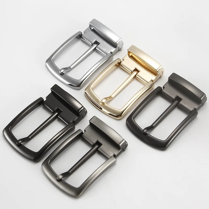 40mm Metal Men's Casual Belt Buckle - Single Pin Half Buckle End Bar Heel Bar for Leather Craft Jeans Webbing