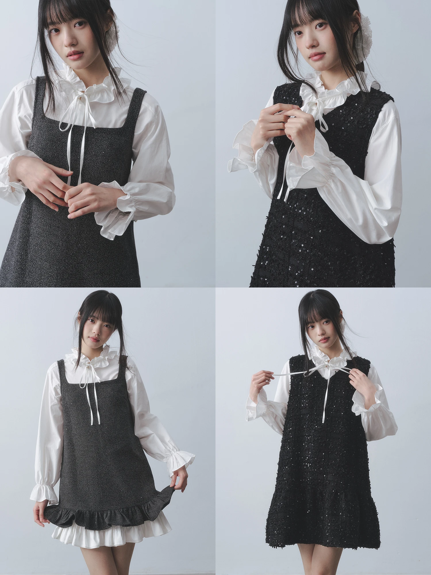 

Женская рубашка Dirl Cloud Whispers Lotus Le Collar свободного кроя с длинными рукавами-колокол из смесового хлопка на пуговицах