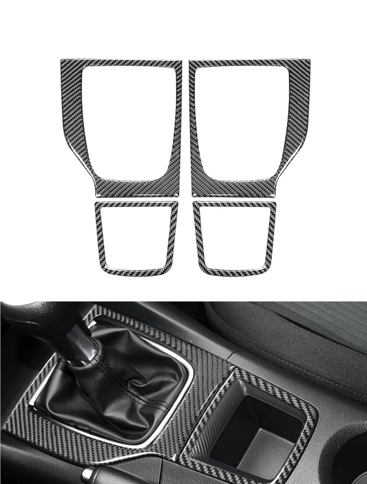 

Car Gear Panel Decor Carbon Fiber For Mazda 3 Axela 2014-2019 3D Sticker Cover Trim Strip Inside Auto Interior Accessories