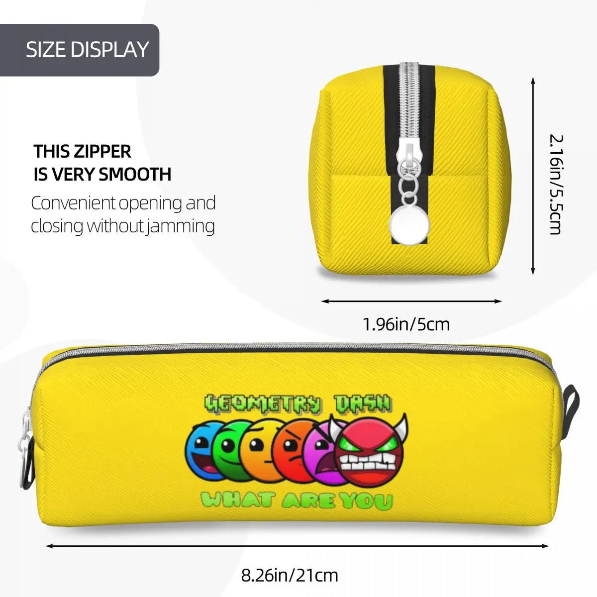 Imagem -04 - Geometric Dash Pen Box para Estudantes Video Game App Games Pencil Case Grande Capacidade Bolsa Geometry Dash Box